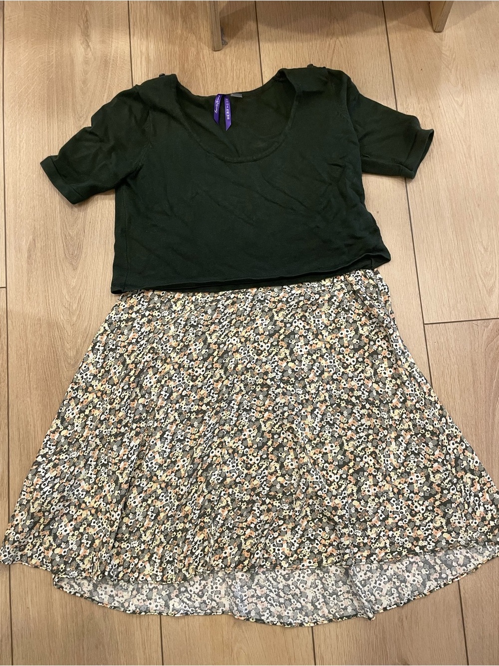 Seraphine pregnancy and nursing dress with Floral Skirt